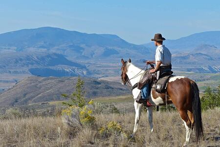 Big views while riding at Sundance Guest Ranch Canada