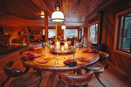Dining room at Nimmo Bay Canada