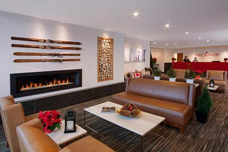 Lobby Fireplace at The Crimson Jasper Canada