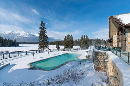 Outdoor pool at Fairmont Jasper Park Lodge Canada