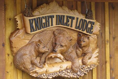 Plaque at Knight Inlet Lodge Canada