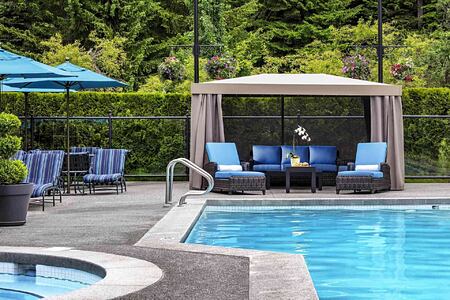 Pool and Cabana at Fairmont Chateau Whistler Canada