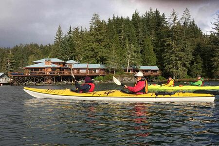 Sea Kayaking at Farewell Harbor Lodge Canada