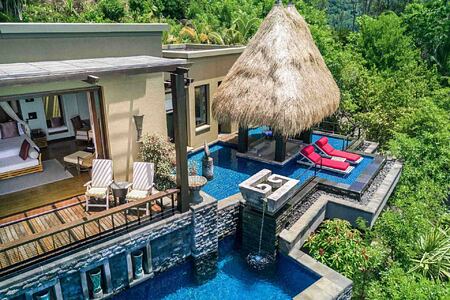 Premier Ocean Villa with view of pool at Anantara Maia Seychelles