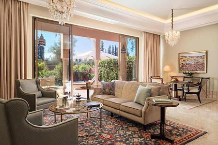 Presidential Villa Living room at Oberoi Marrakech