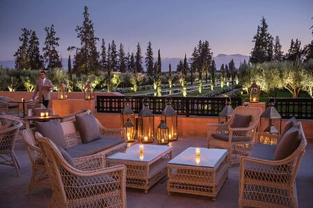 Vue Bar Terrace at Oberoi Marrakech