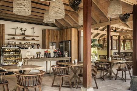 Coffee shop Four Seasons Desroches Island Seychelles