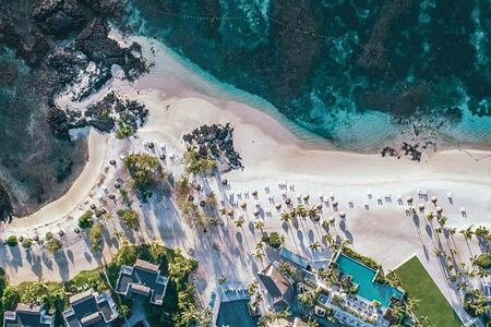 Aerial view of Long Beach Resort Mauritius