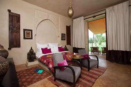 Bedroom with outside view at Villa Zin Morocco