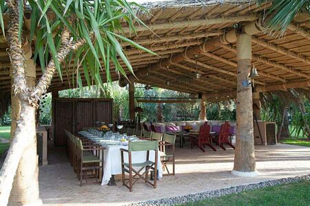 Outdoor dining at Villa Zin Morocco