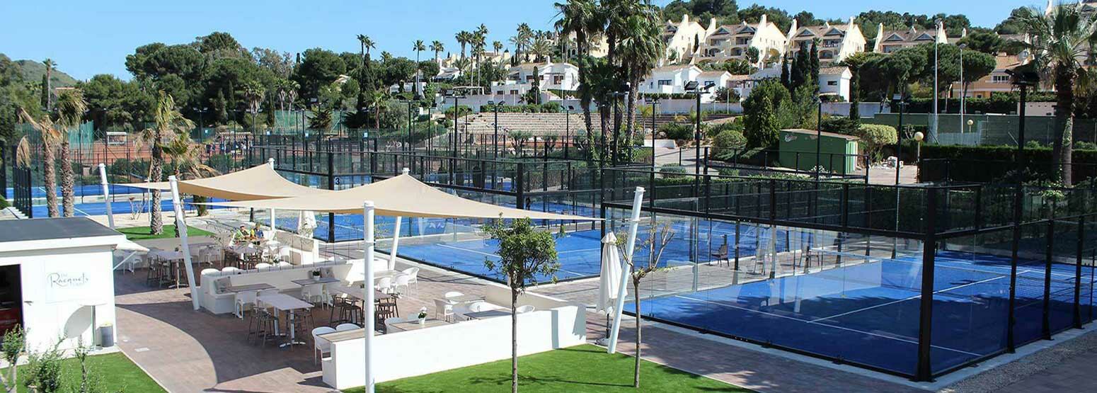 Racquets Club Padel court view Grand Hyatt La Manga Murcia Spain Header