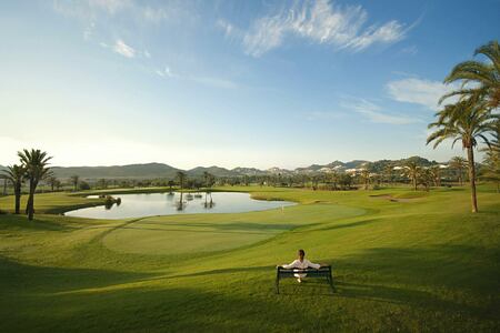 View across golf course Grand Hyatt La Manga Murcia Spain